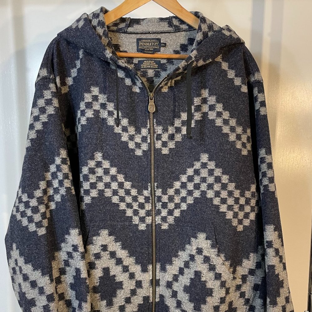 Pendleton Full-zip Hooded Wool Bomber Jacket